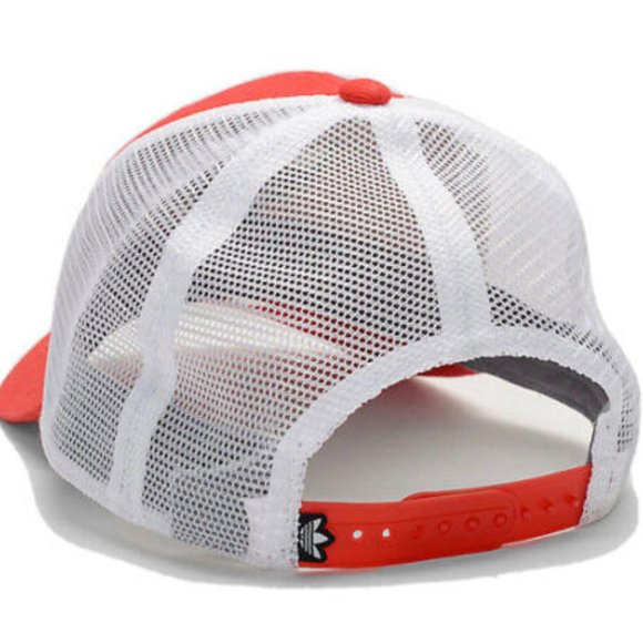 ADIDAS Originals Icon 2.0 Trucker Hat Vivid Red Men’s Adjustable Fit - Picture 2 of 2